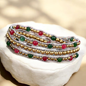 Pulsera envolvente de resplandor navideño alegre