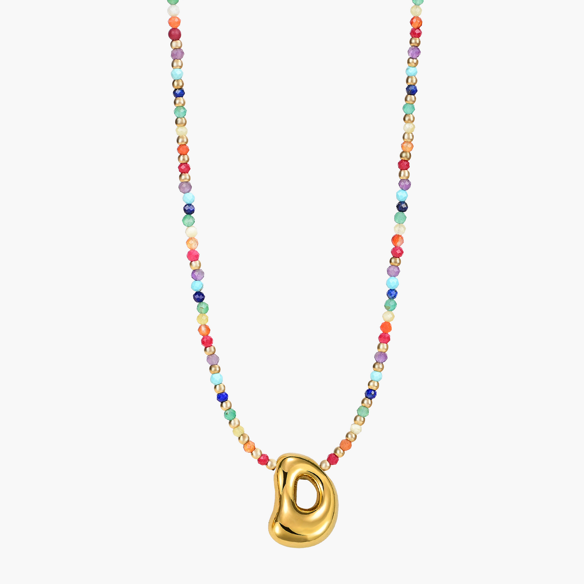 Collar Inicial Rainbow Bubble