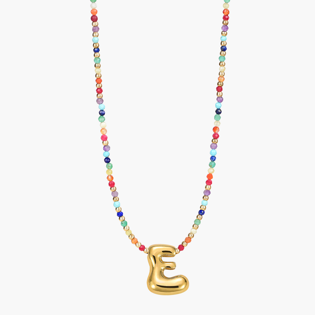 Collar Inicial Rainbow Bubble