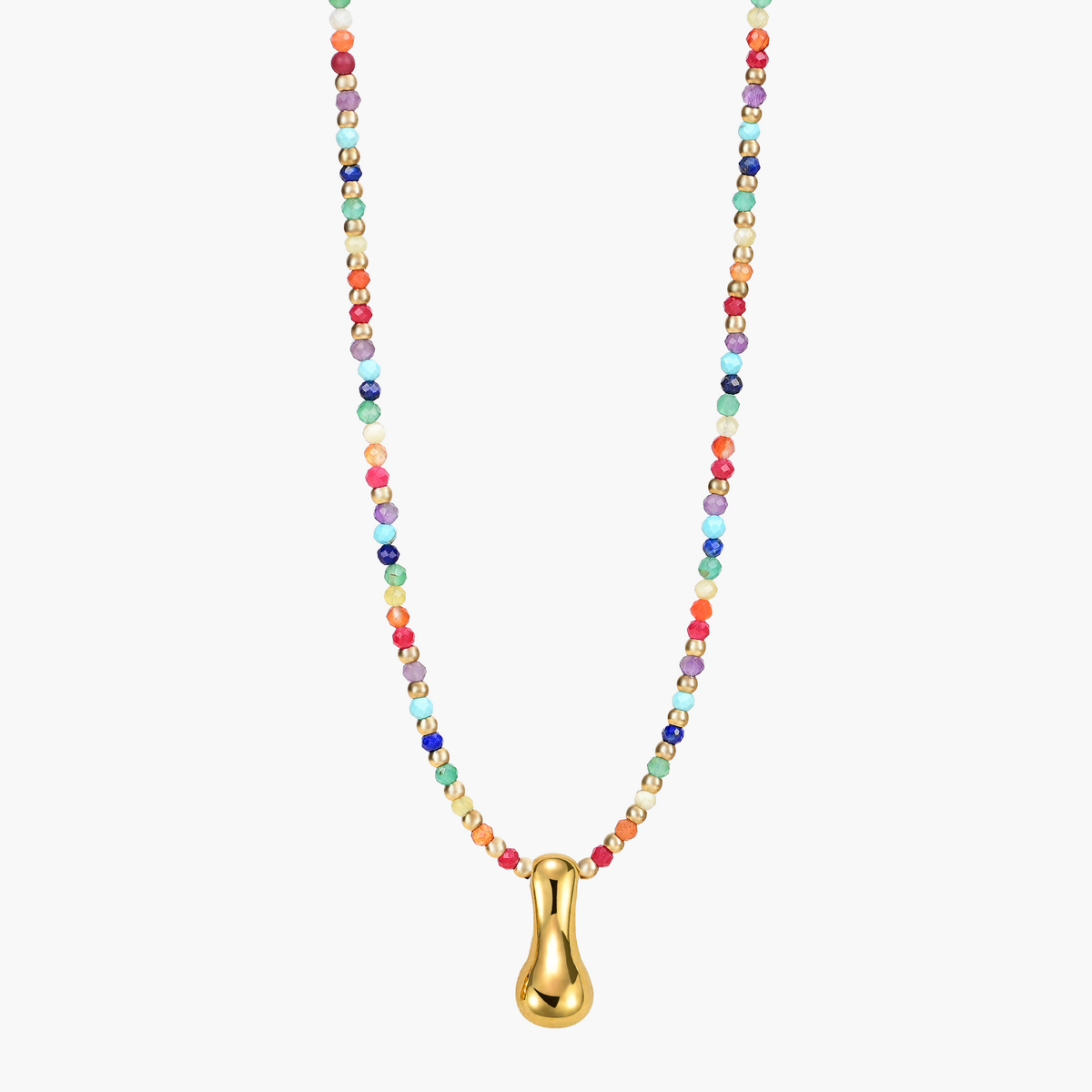 Collar Inicial Rainbow Bubble