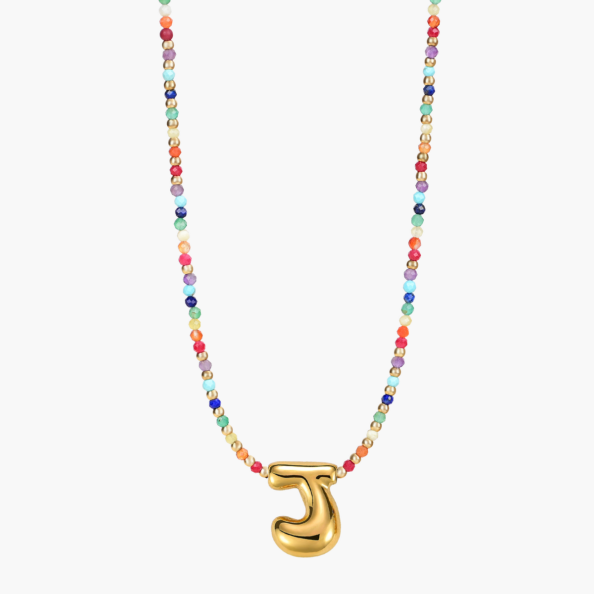 Collar Inicial Rainbow Bubble