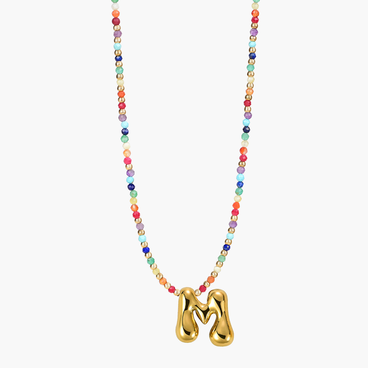 Collar Inicial Rainbow Bubble