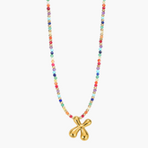 Collar Inicial Rainbow Bubble