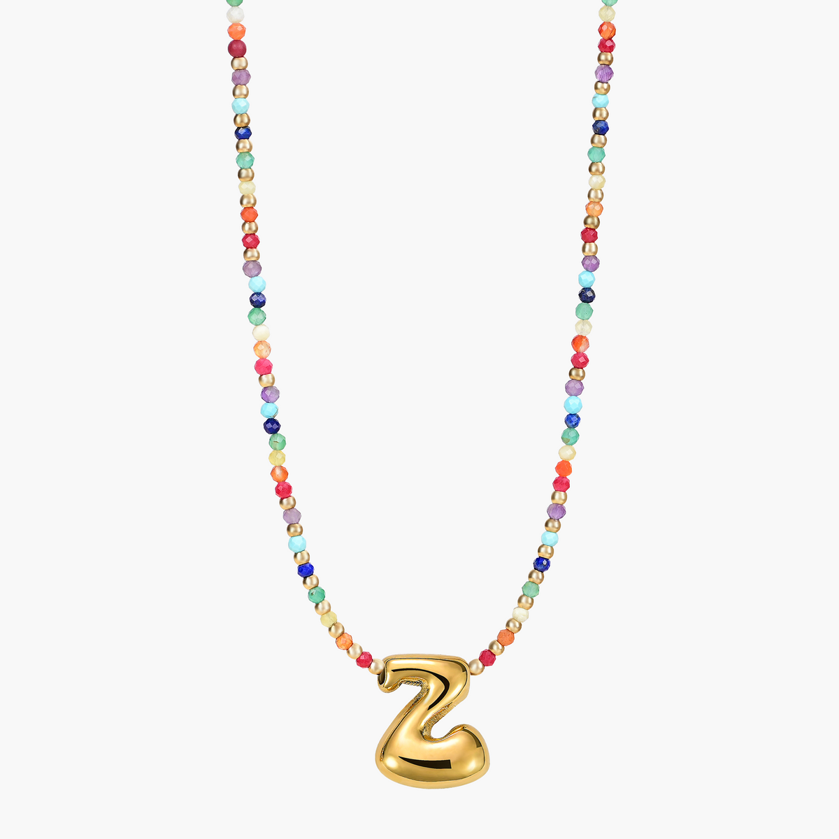 Collar Inicial Rainbow Bubble