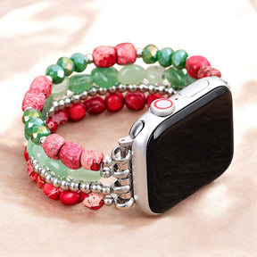 Correa de Navidad Evergreen Silver Elegance para Apple Watch