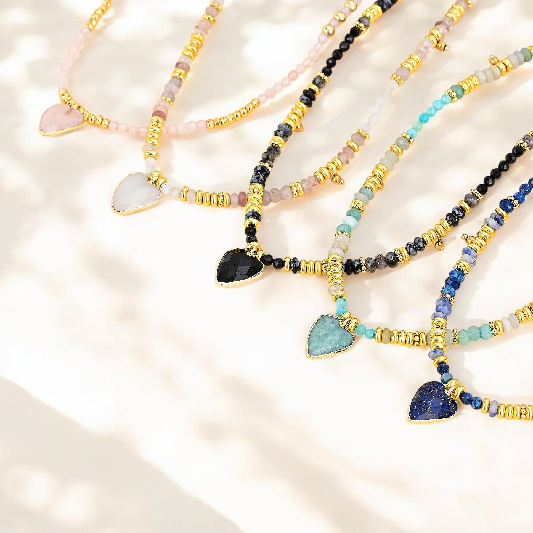 Collar de Amuleto de Amor de Amazonita
