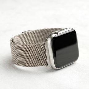 Correa de lujo para Apple Watch de acero platino
