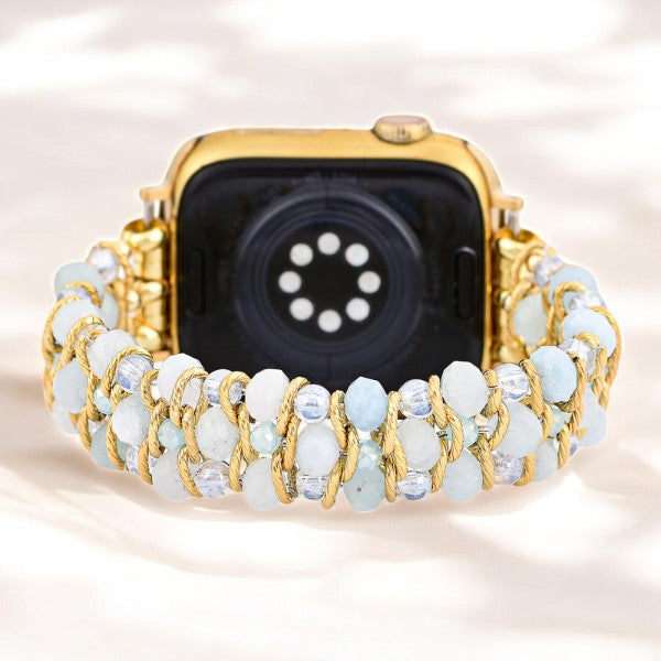Correa trenzada Aquamarine Glow para Apple Watch
