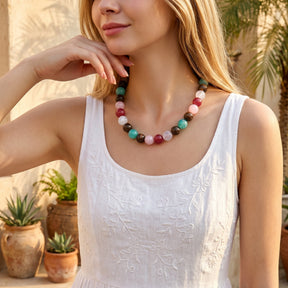 Collar grueso de cuentas con bayas