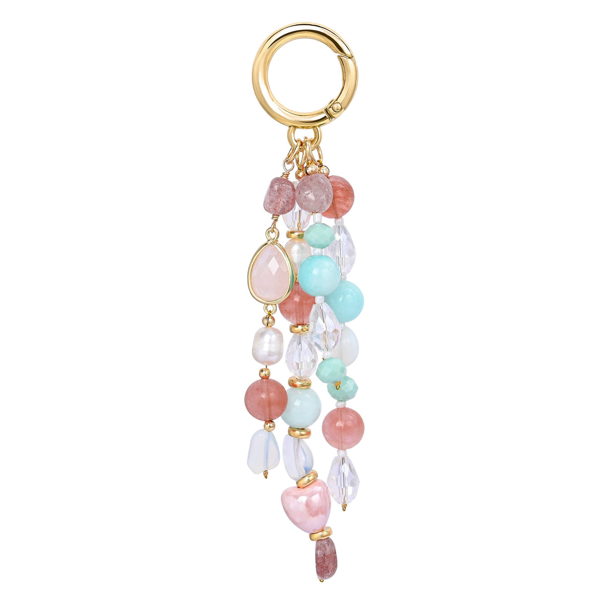 Charm para bolso Armonía de Cuarzo Rosa