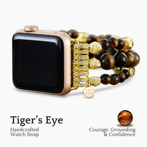 Correa elástica para Apple Watch con brillo ojo de tigre
