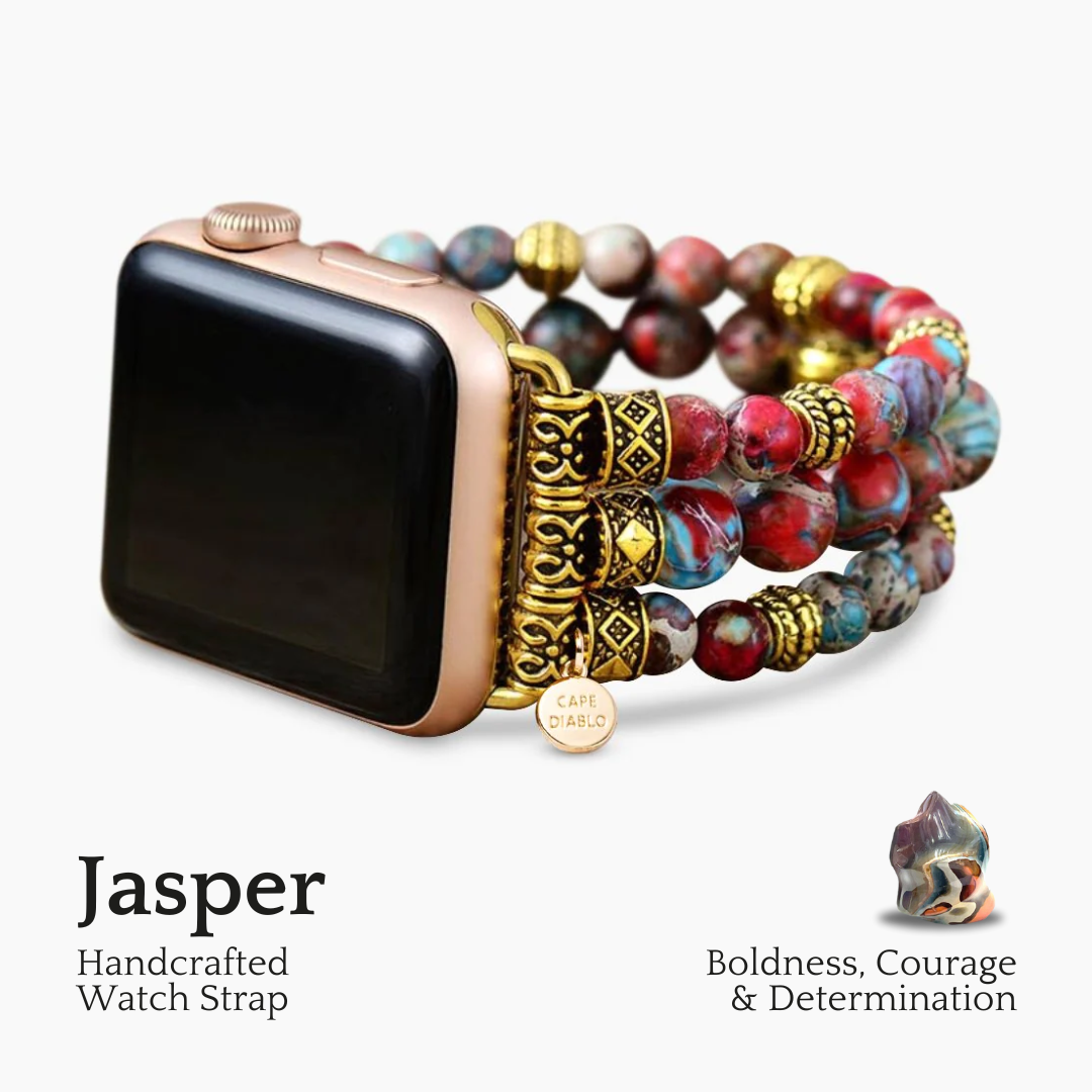 Correa elástica de jaspe carmesí para Apple Watch