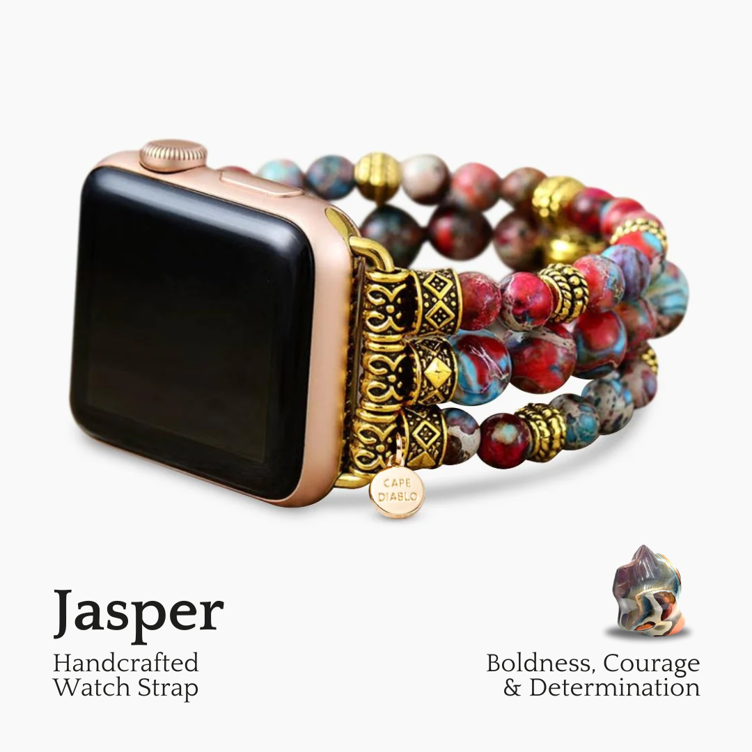 Correa elástica para Apple Watch color jaspe carmesí