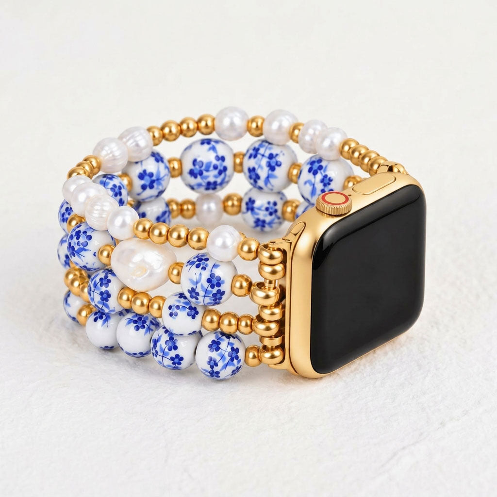 Correa para Apple Watch Sapphire Bloom de Porcelain Garden