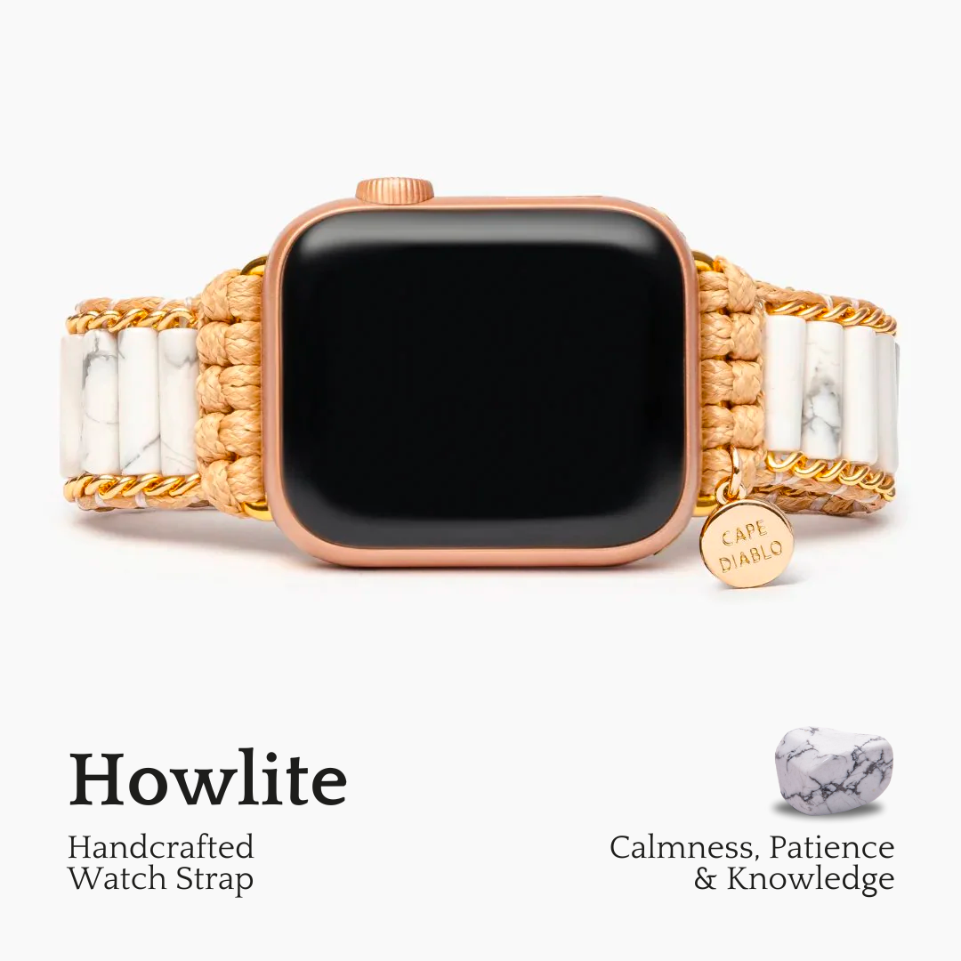 Correa de Apple Watch con Howlita Celestial