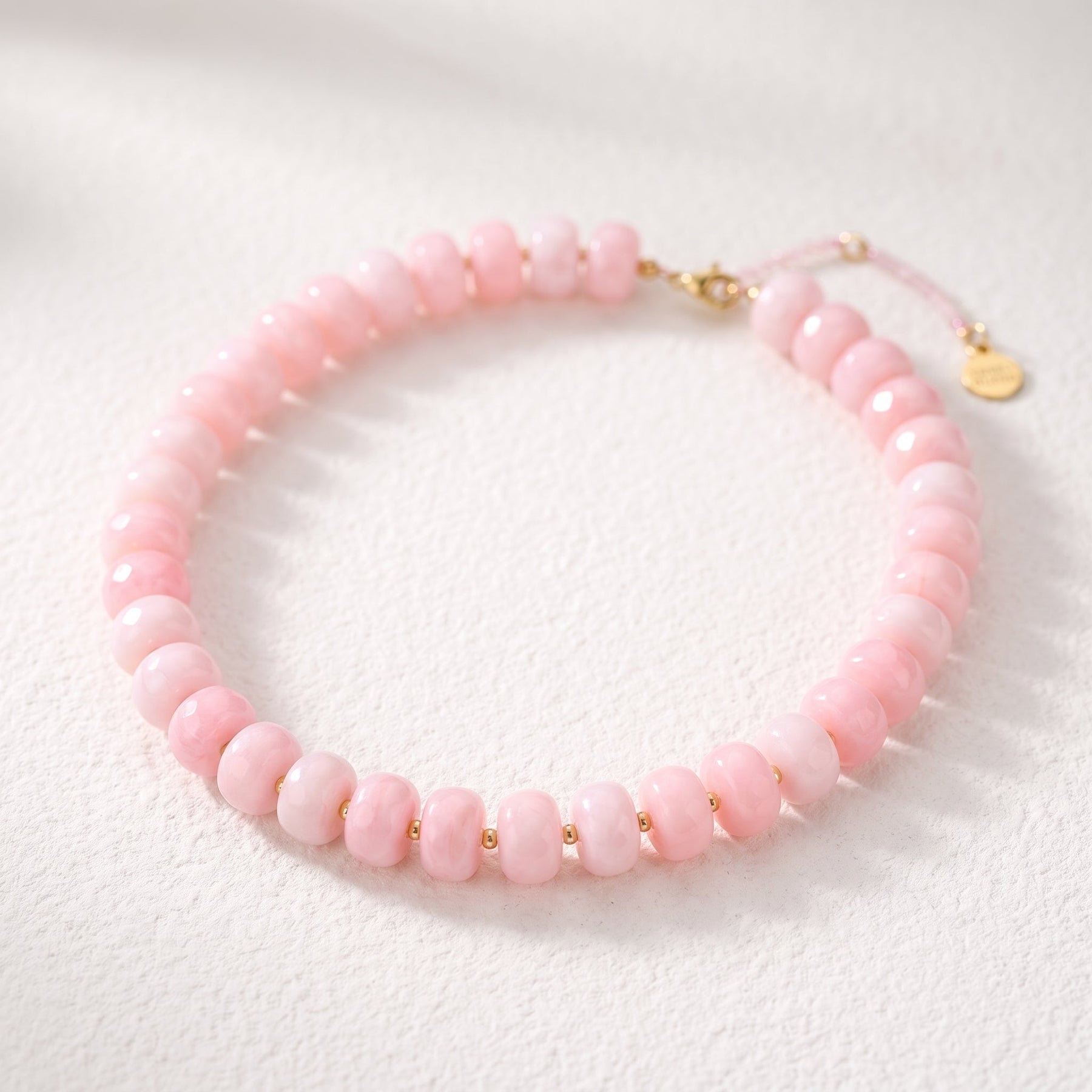 Collar grueso de cuarzo rosa Dream Blush