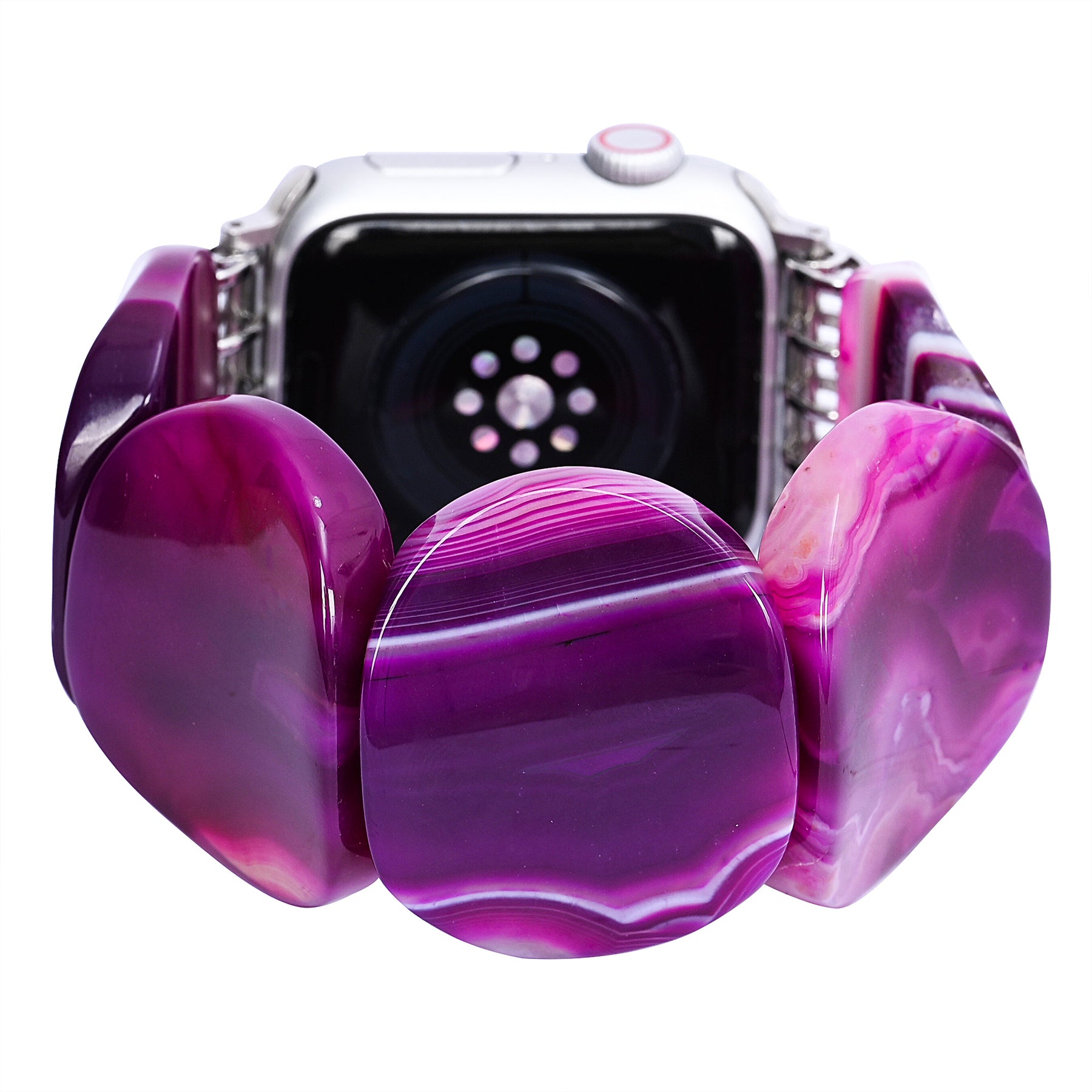 Correa elástica de ágata ciruela mística para Apple Watch