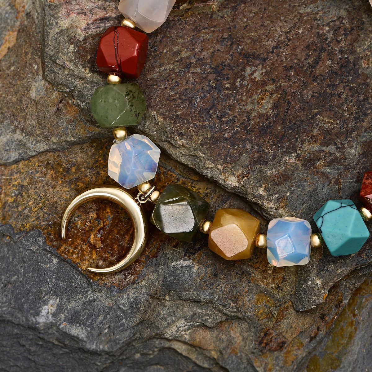 Pulsera de Encanto de Amor de Piedra Lunar