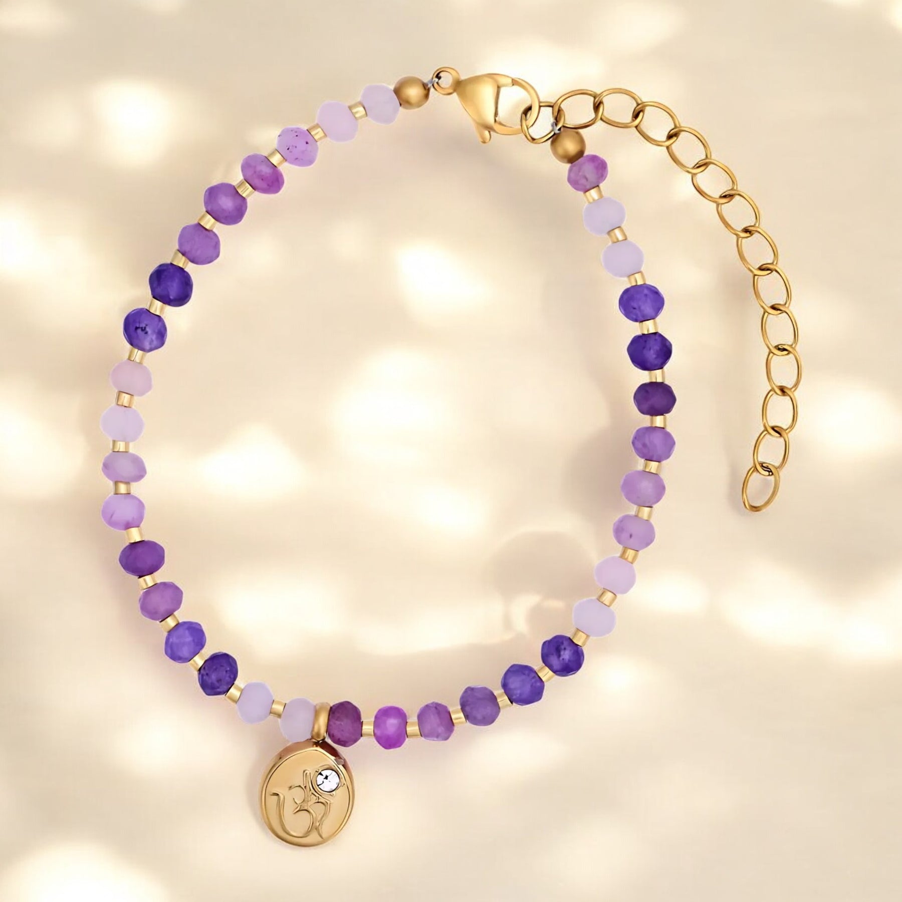 Pulsera de Jade de Lavanda Bliss