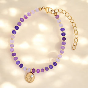 Pulsera de Jade de Lavanda Bliss