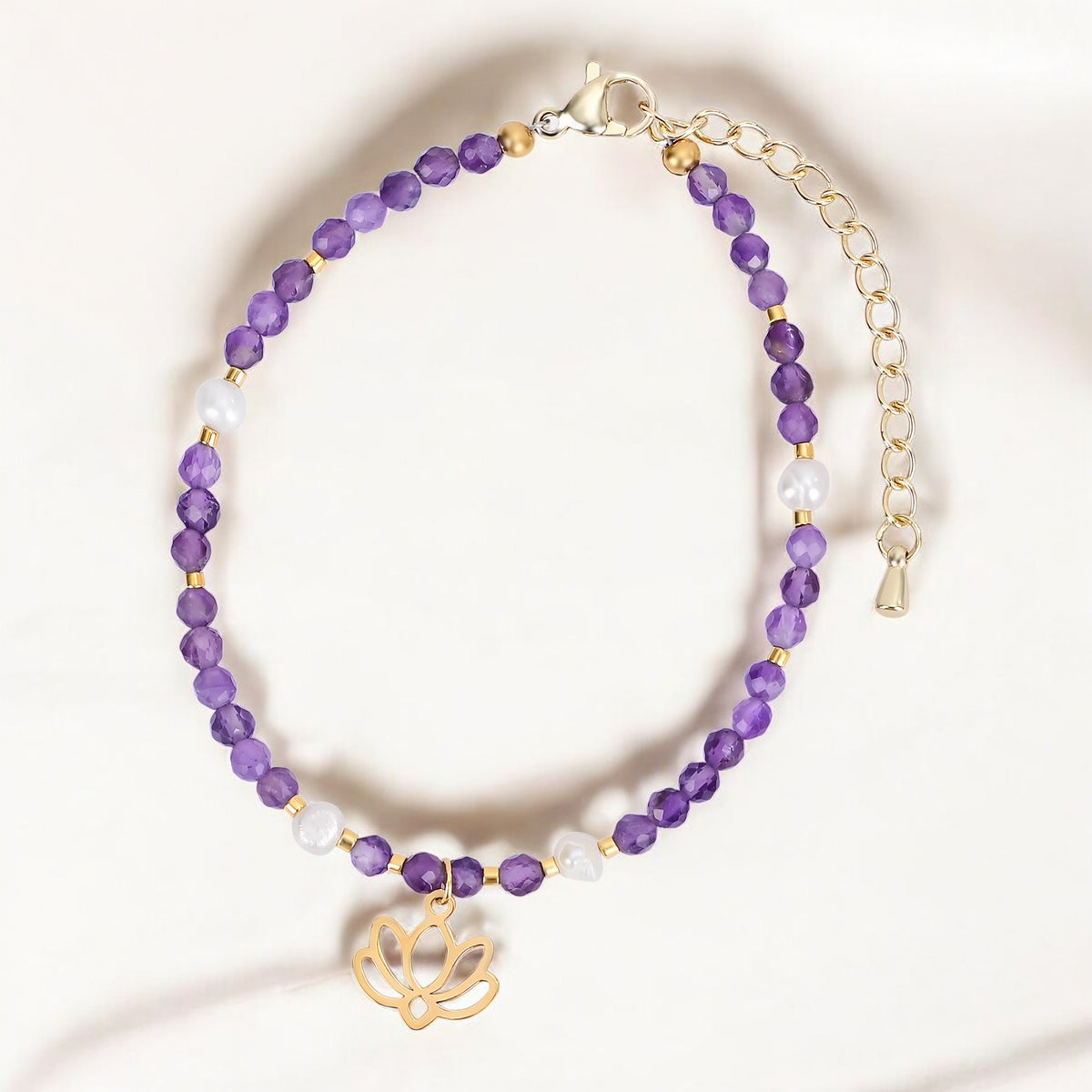 Pulsera Serene Lotus Amethyst