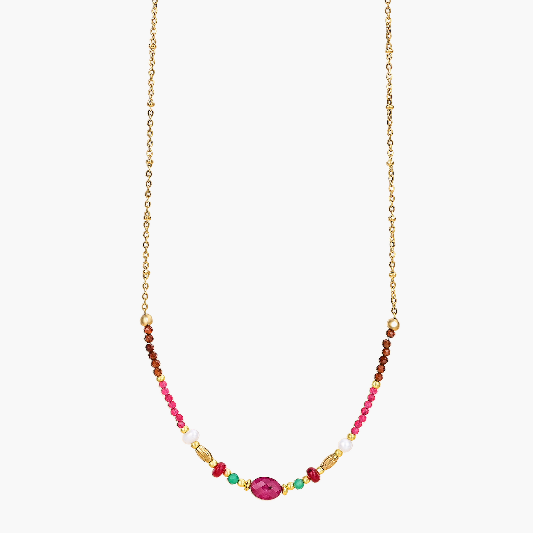 Collar de Armonía de Jade Rubí