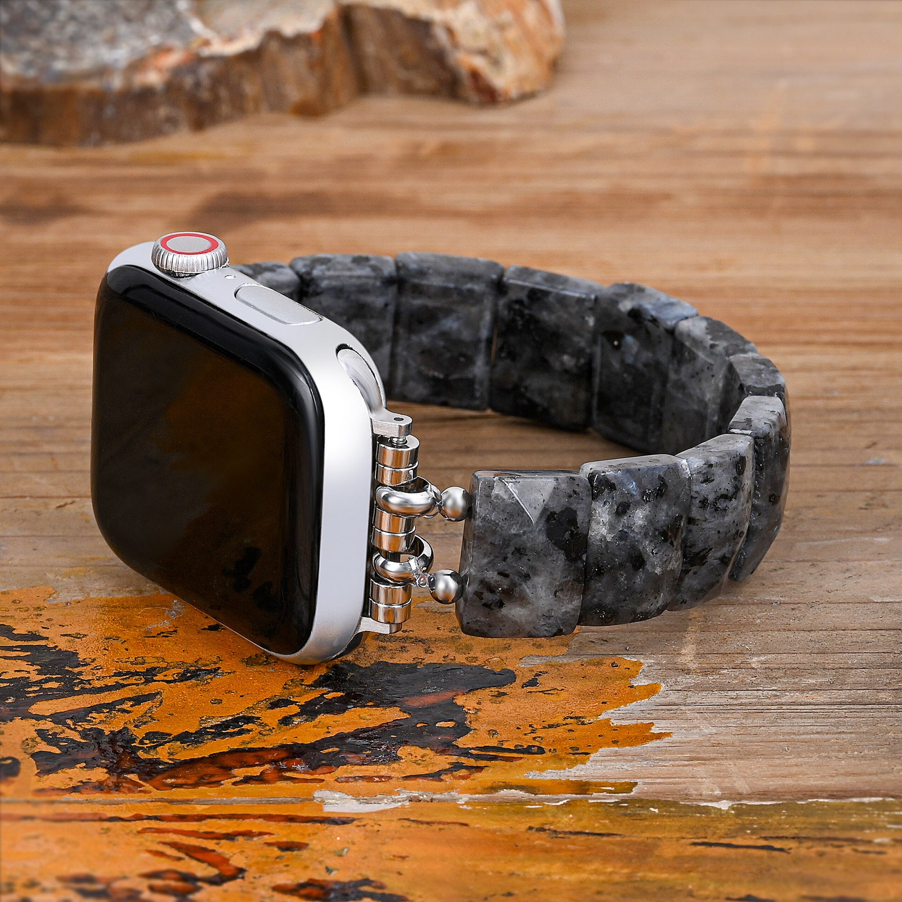 Correa elástica de piedra equilibrio medianoche para Apple Watch