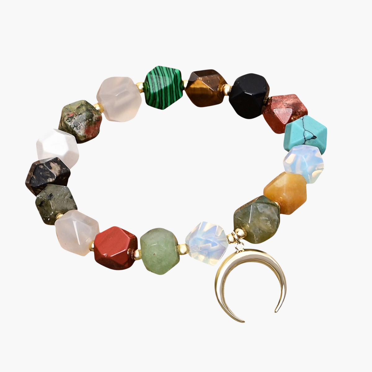 Pulsera de Encanto de Amor de Piedra Lunar