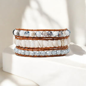 Pulsera artesanal White Harmony Wrap