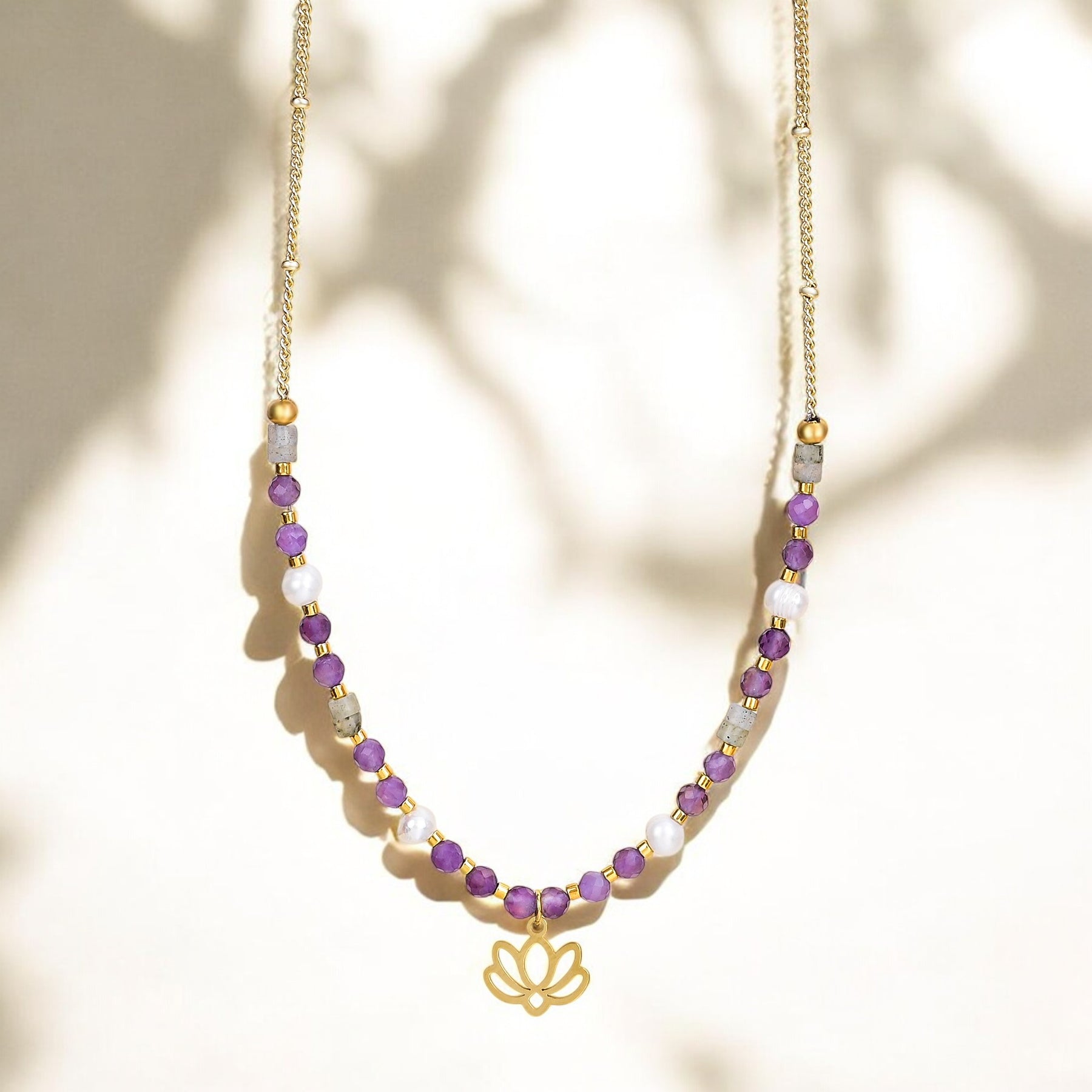 Collar de Loto de Amatista