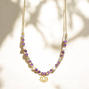 Collar de Loto de Amatista
