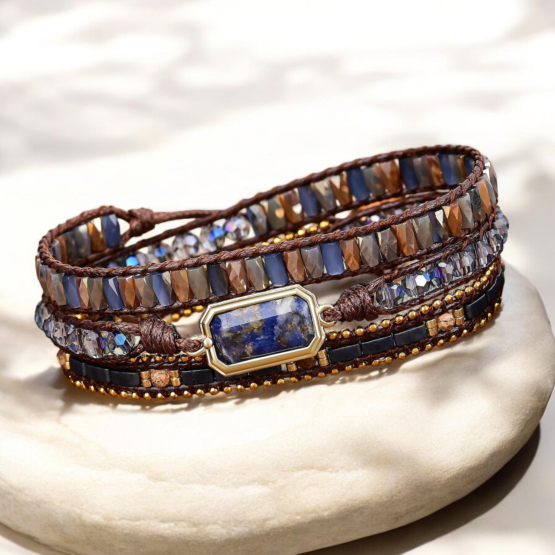 Pulsera Envoltura Realeza Medianoche