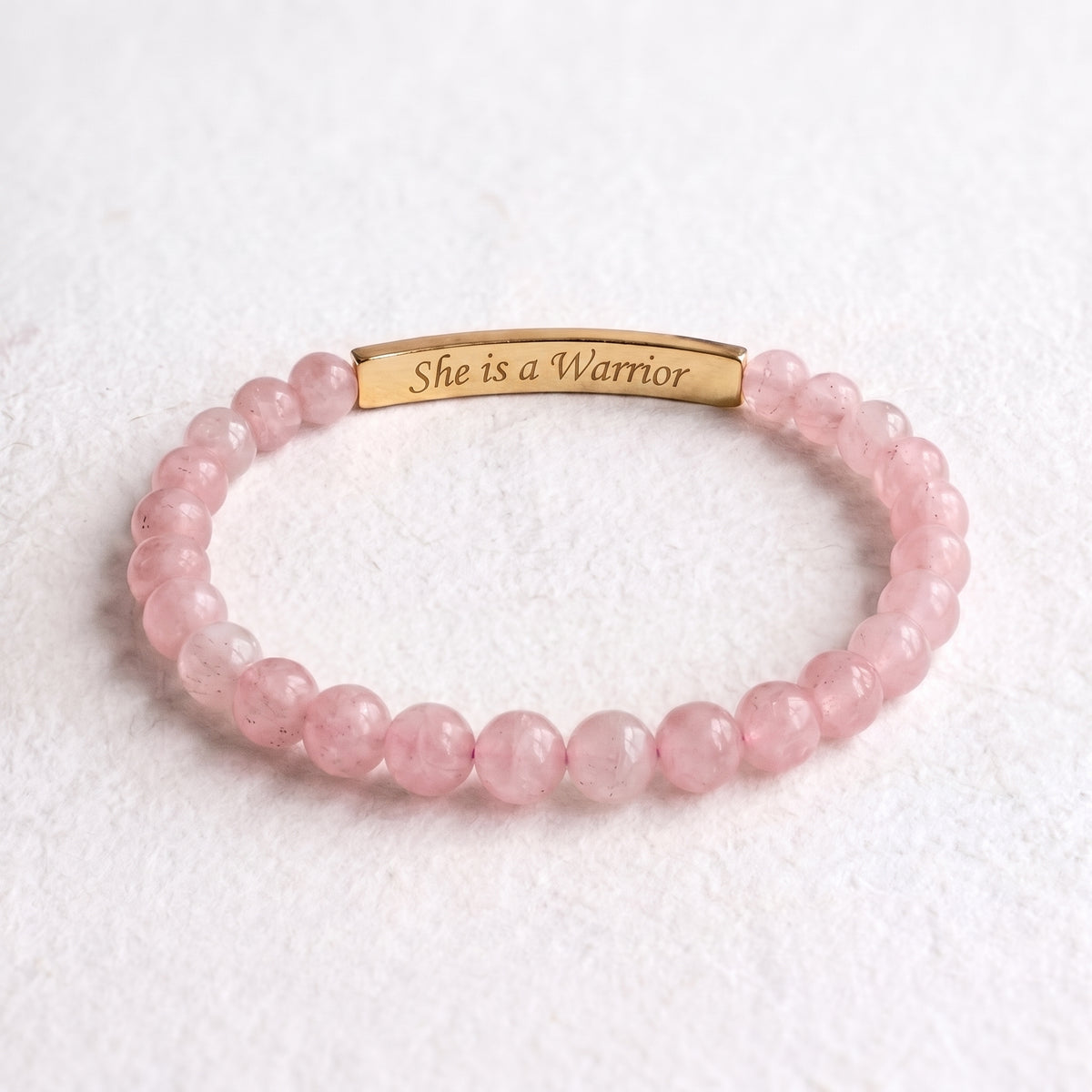 Pulsera del Mes de Concientización sobre el Cáncer de Mama - Ella es una guerrera
