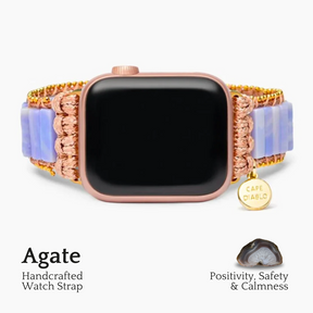 Correa Apple Watch con ágata ciruela