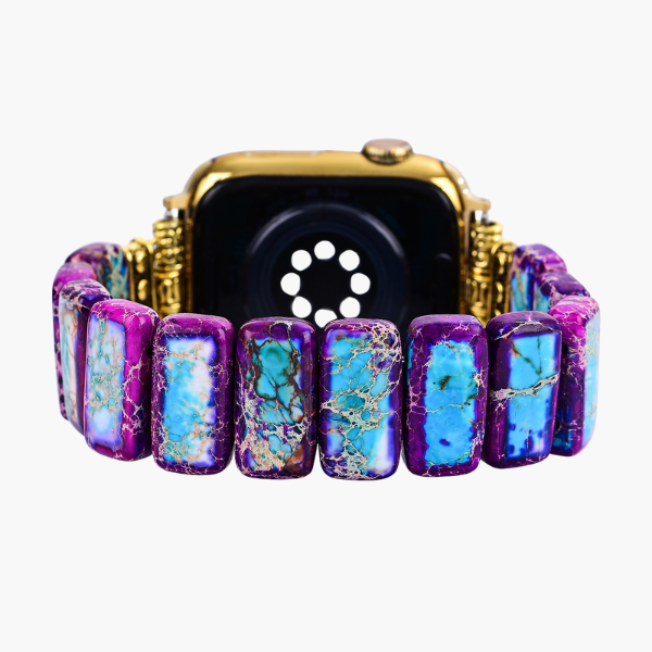 Correa elástica de jaspe tibetano majestuoso para Apple Watch