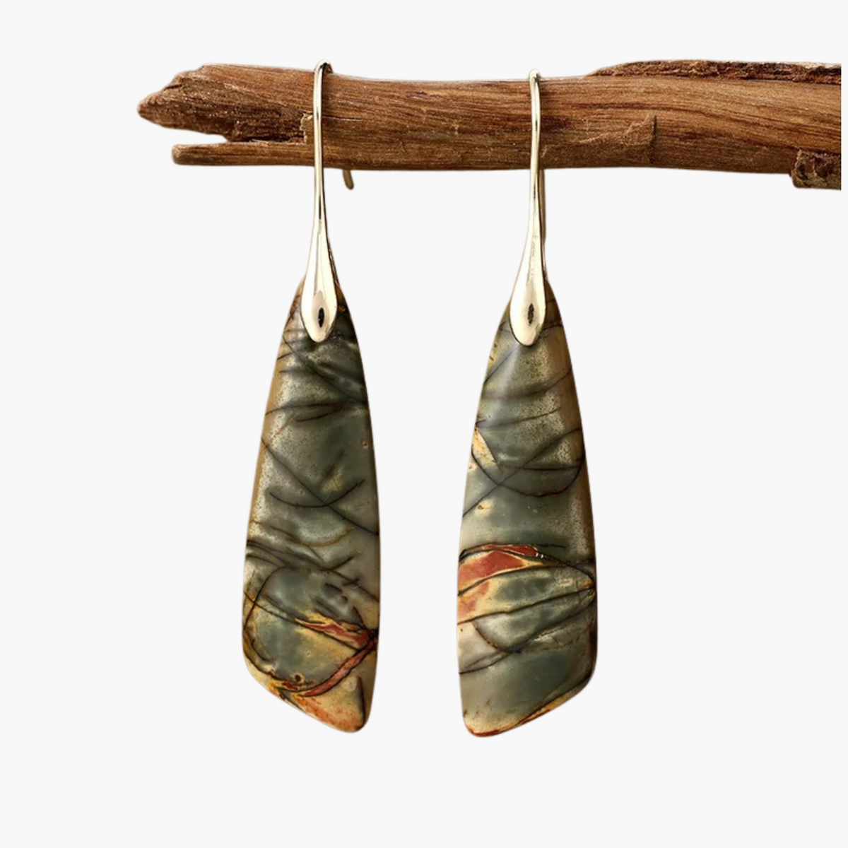 Pendientes de aro con orbe moteado Crimson Orbit