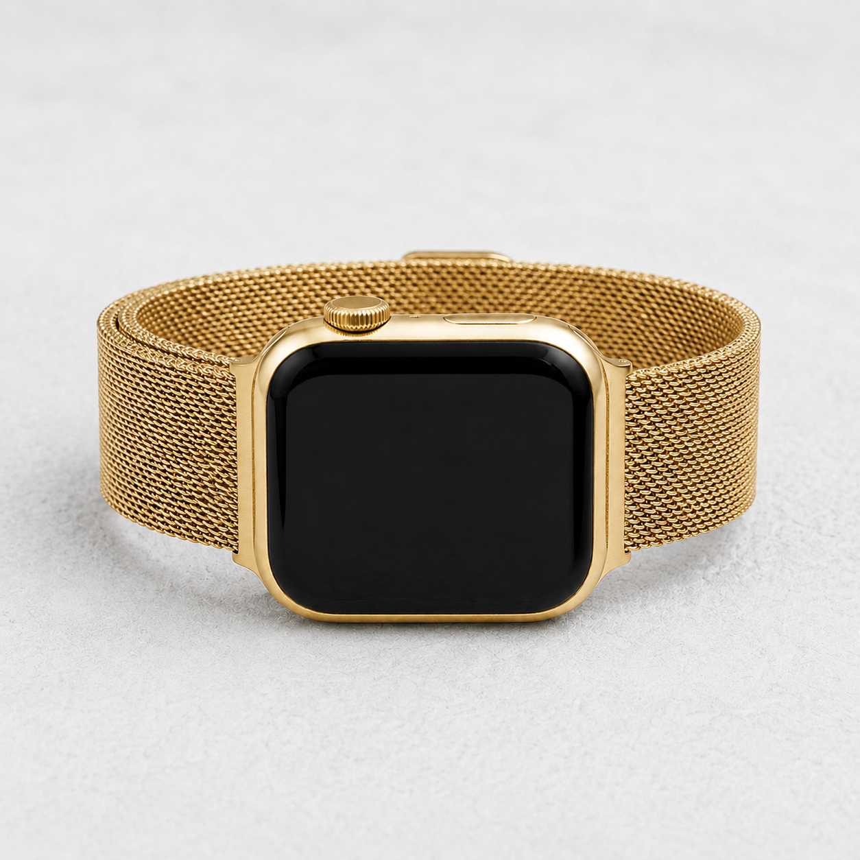 Correa elástica de lujo de acero dorado para Apple Watch
