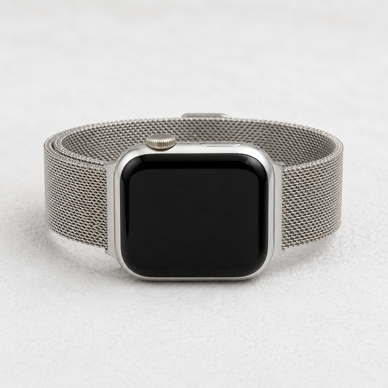 Correa de lujo para Apple Watch de acero platino