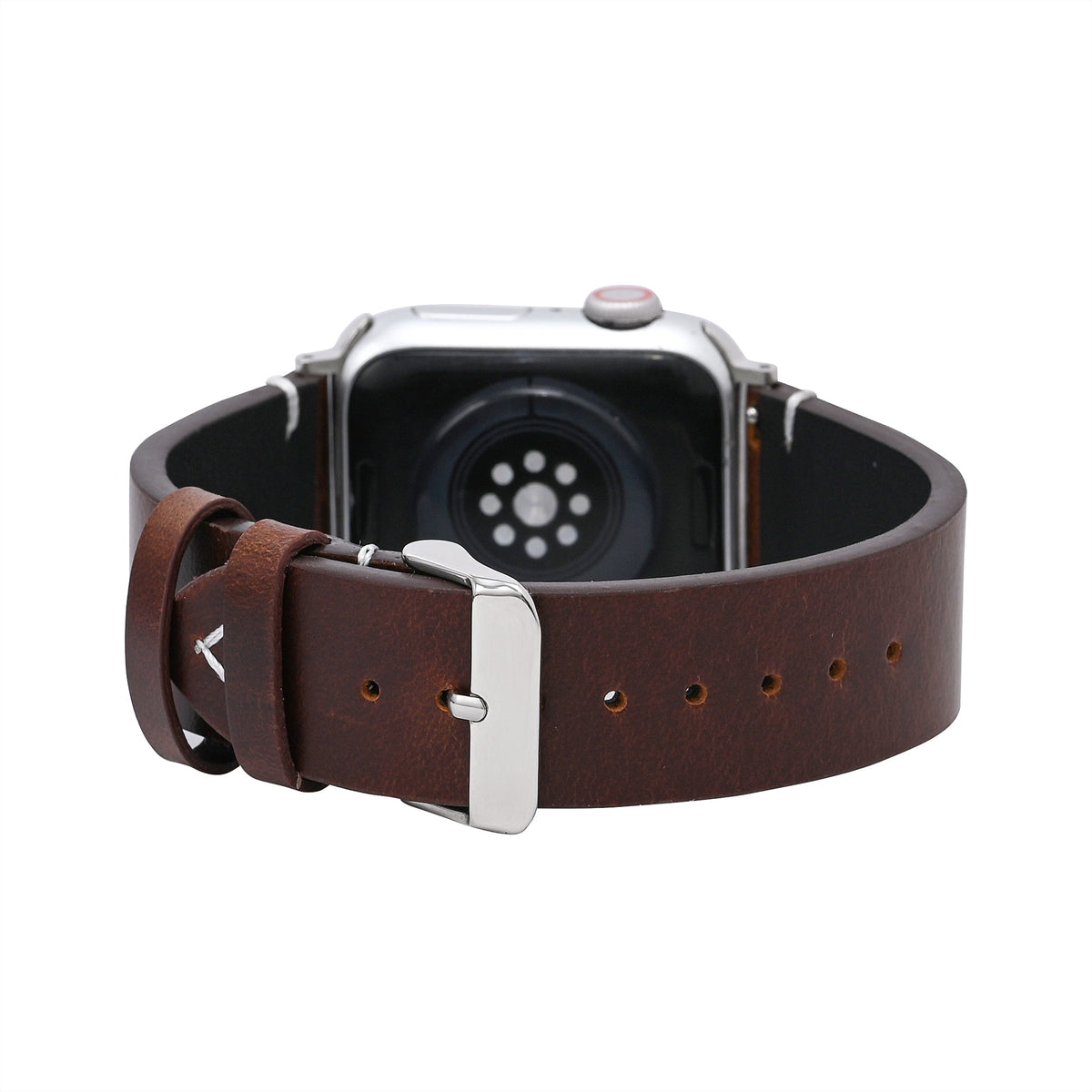 Correa de cuero marrón para Apple Watch para hombre