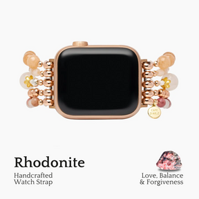 Correa elástica para Apple Watch con rosa borgoña