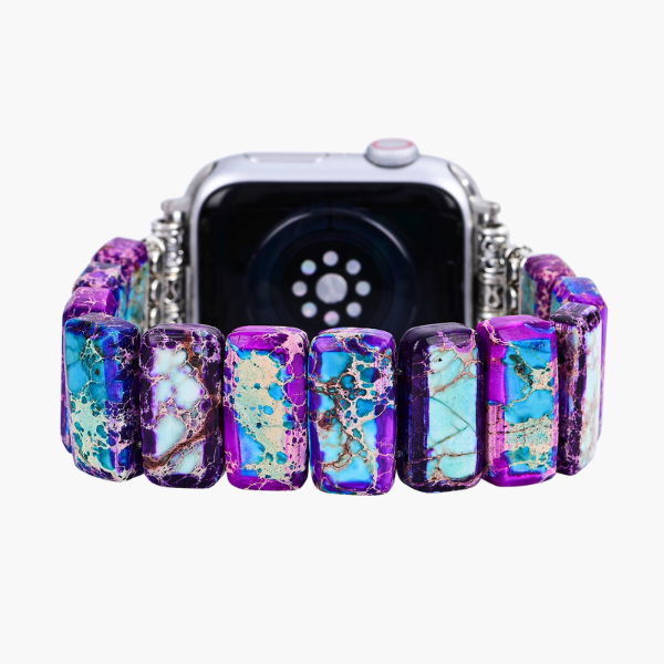 Correa elástica de jaspe tibetano majestuoso para Apple Watch