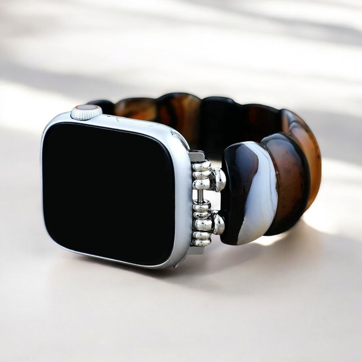 Correa elástica Bohemian Onyx Elegance para Apple Watch