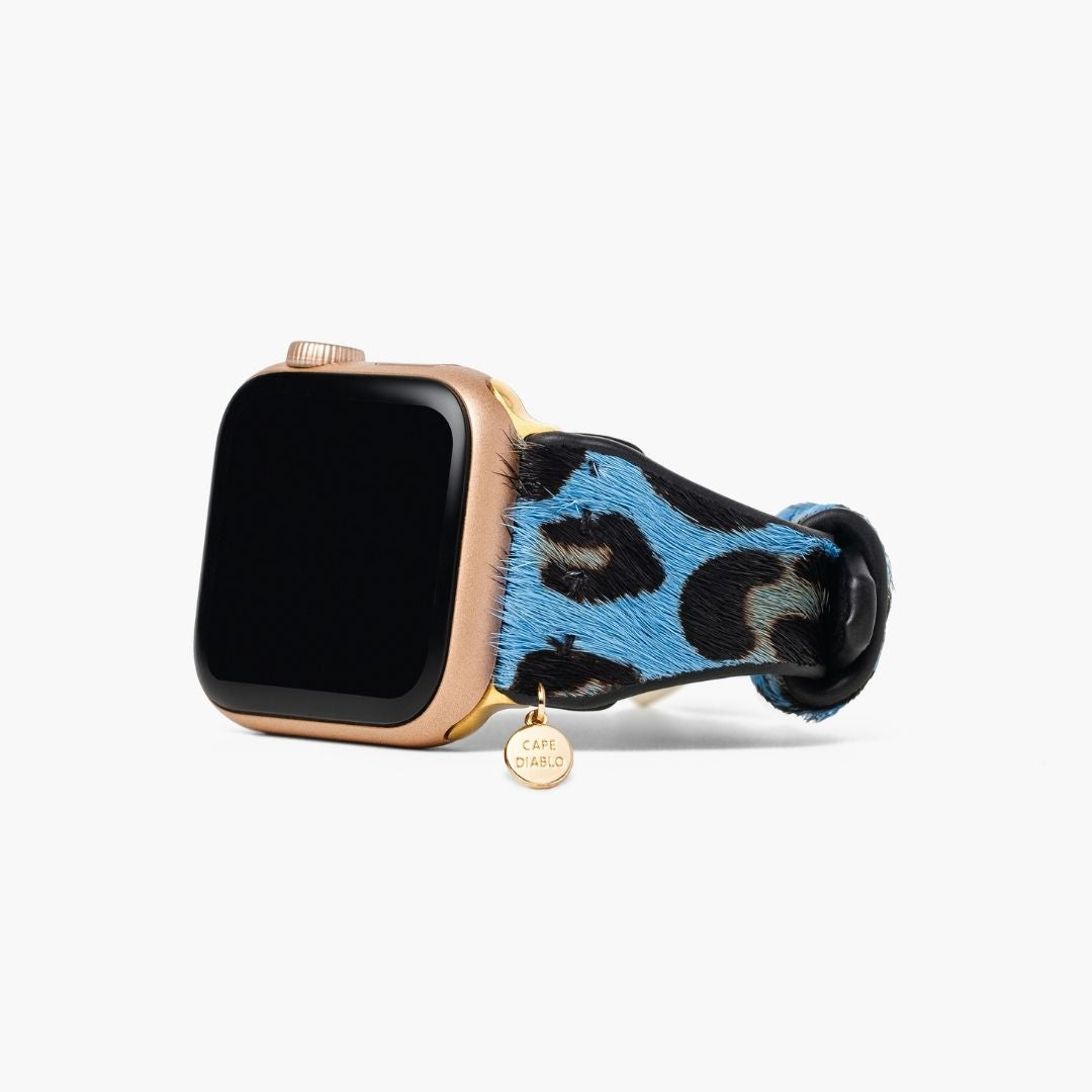 Correa para Apple Watch de cuero azul salvaje