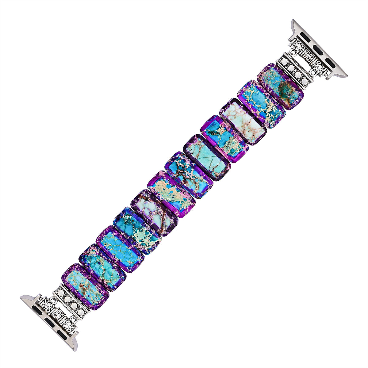 Correa elástica de jaspe tibetano majestuoso para Apple Watch