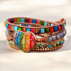 Pulsera envolvente de protección de chakra vibrante