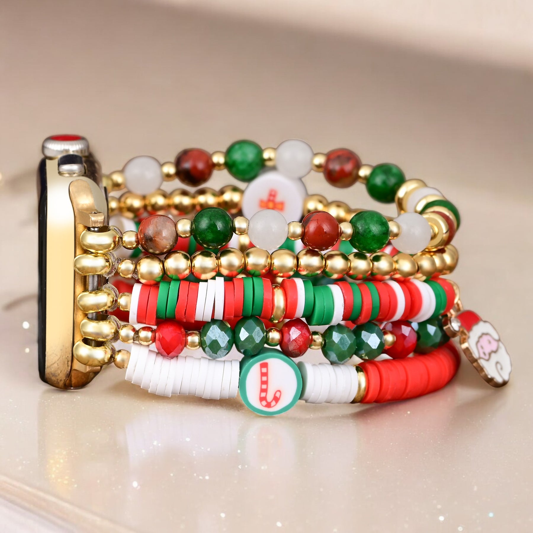 Correa Santa Sparkle Stretch Apple Watch