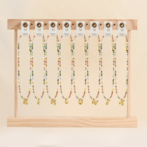 Collar de letras burbuja multicolor