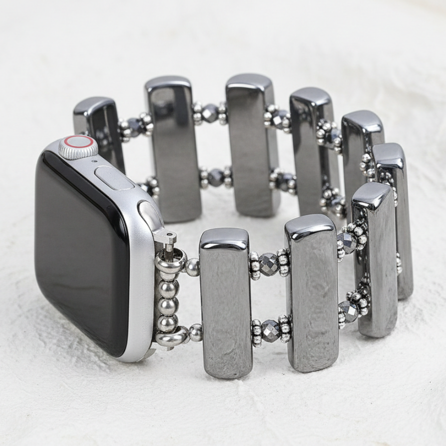 Correa elástica Eclipse Platino para Apple Watch