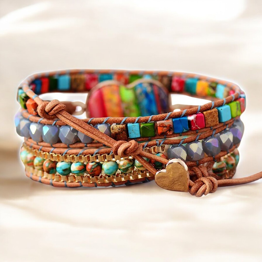Pulsera envolvente de protección de chakra vibrante