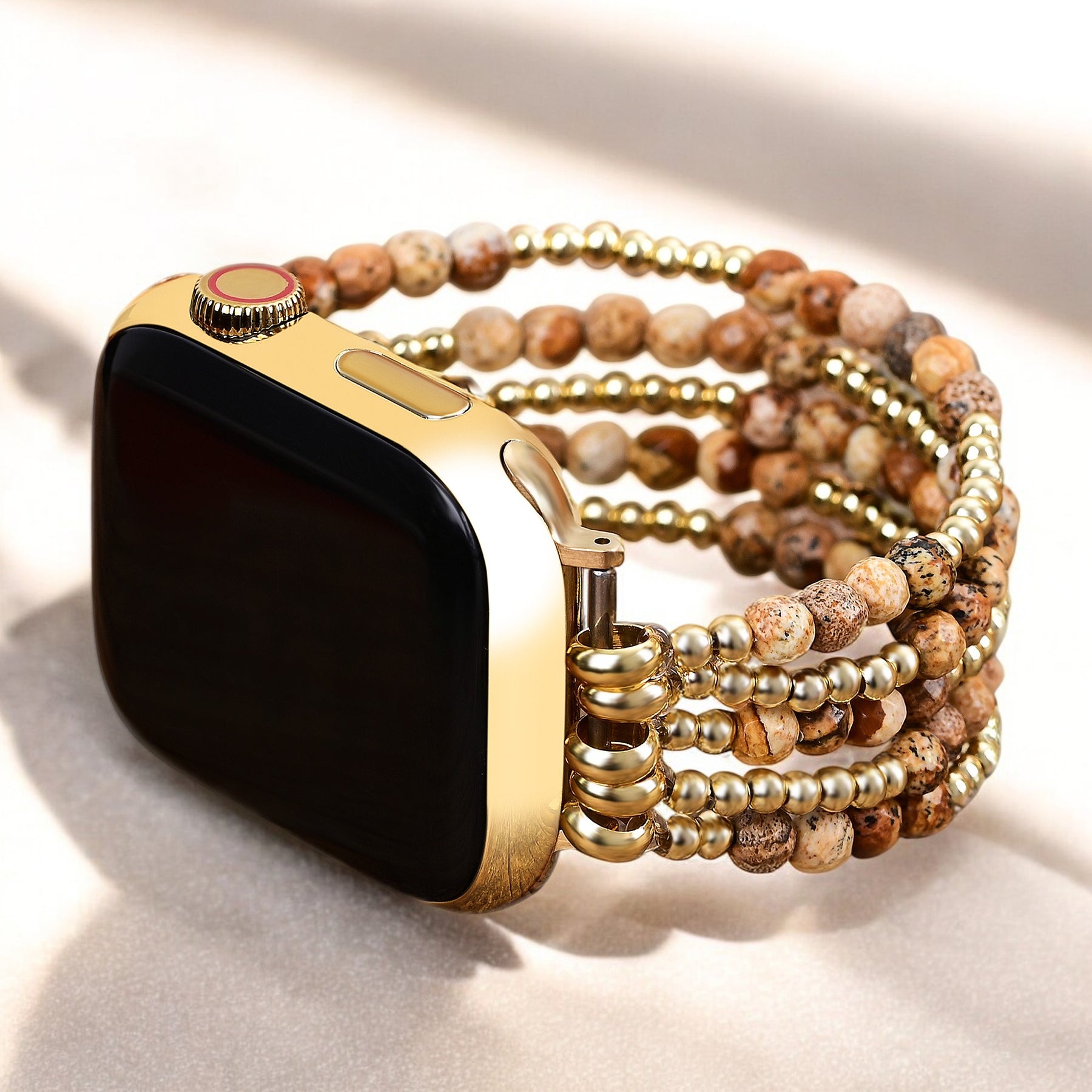 Correa elástica Golden Earth Jasper para Apple Watch